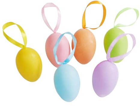 VBS Eier Farbig sortiert Farbig 3,6x6cm aus Kunststoff Frühling Ostern