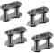 4 Stück Kettenglieder, Stahllegierung Robust Hauptglied Silber Chain Master Link für Motorrad 50cc 70cc 90cc 110cc 125cc ATV Quad 4 Wheeler Pocket Bike, # 420