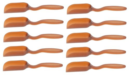 ifundom 10 Piezas Cuchara para Suelo macetas de Jardin Plant Pot Deshierbe Herramienta de plantación Mini Juguete Pala de Mano Paleta de Mano Creativa Mini Pala de jardín páginas Brown