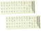 jojofuny 2pcs Universal Keyboard Lettering Stickers Glow in The Dark French Alphabet Stickers Removable Keyboard Decals for Laptops Desktops