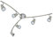 Trango 6-flammig LED Deckenleuchte 2992-62SD in Nickel matt incl. 6x 5 W 3-Stufen dimmbaren LED Leuchtmittel - Bad Lampe, Deckenlampe, Deckenstrahler, Deckenspot, Wohnzimmer Lampe schwenkbar