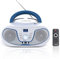 LONPOO Portable CD player Boombox with DAB radio, FM Radio, Bluetooth, USB, 3.5mm AUX Input, Headphones Output, Remote Control (mit DAB)