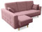 Robin Hilton Ecksofa mit Schlaffunktion Bettkasten 2 Kissen Sofa L-Form Schlafsofa Freistehende Eckcouch Schlafcouch Wohnzimmermöbel Wohnlandschaft Flamingo