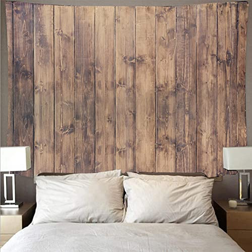 Lsimeru Aesthetic Vintage Wandteppich Holzwand 200x150,Wandtuch Holz Motiv Shabby Rustikale Wandtücher Holzoptik Wandbehang Wandkunst Deko Tapestry Wall Hanging