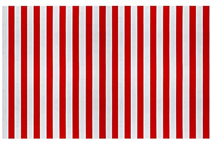 UxradG Rot-weiß gestreifte Tischdecke, Karneval, Zirkus-Tischrock, Weihnachtstischdecke, für Innen- und Außenbereich, Abdeckung für Zirkus-Motto-Party, Geburtstagsparty-Dekorationen (Rot + Weiß)