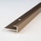 PROVISTON | Einschubprofil | Aluminium eloxiert | Bronze Hell | Breite 10 mm | Höhe 8.5 mm | Länge 2700 mm | Gebohrt | Abschlussprofil | Einfassprofil | Abschlussleiste | Bodenprofil | 1 Stück