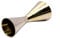 eSplanade Brass Liquor Peg Measuring Glass Jigger Bar Tool - Double Sided - 30 and 60 ml (silver(Double Sided))