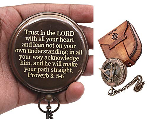 Taufkompass Erstkommunion Kompass Kompass Kompass zur Taufe Taufe Geschenk Religiöses Geschenk Abschlussgeschenk (Sprichwörter 3:5-6)