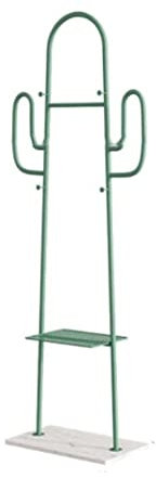 Garderobenständer, freistehender Garderobenständer, Garderobenbaum, Kaktus-Garderobenständer, Garderobenbaum, Metallrahmen, Kleiderständer mit 2 Regalen und 6 Haken, for Aufhängen von Hüten, Taschen i
