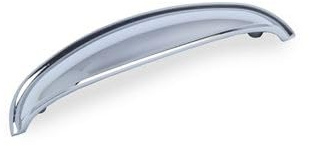 Camden D Cup Handle, 96mm Centres, Kitchen Bedroom Cabinet Fitting (Chrome)
