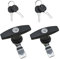 WMLBK T-Handle Lock Kit, Rear Fixing T Shape Lock with 2 Keys, Zinc Alloy T Handle Cabinet, Rear Fixing Tool Box, Shed Door Lock, Garage Door Lock, for Trailer Caravan Canopy Machine Door