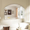 Artloge Grand Miroir Mural Salon Arche 100×70cm Miroir Suspendu Décoratif Argent d'Entrée avec Design Elégant Miroir Grand Art Déco pour Maison Café Hôtel