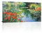 IKDZCM Großer Leinwand-Kunstdruck, Claude Monet-Gemälde, Gartenbild, Leinwandkunstwerk, beeindruckende Garten-Wandkunst für Heimdekoration, 40x82cm(16x32in) mit Rahmen