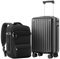 COOLIFE Cabin Suitcase 55X35X20cm and Cabin Backpack 20L(40X25X20cm) Set for Ryanair Airlines Carry on Hand Cabin Luggage Travel Bag Hard Shell Suitcase with TSA Lock (Black, 55 x 35 x 20cm -Set 2pcs)