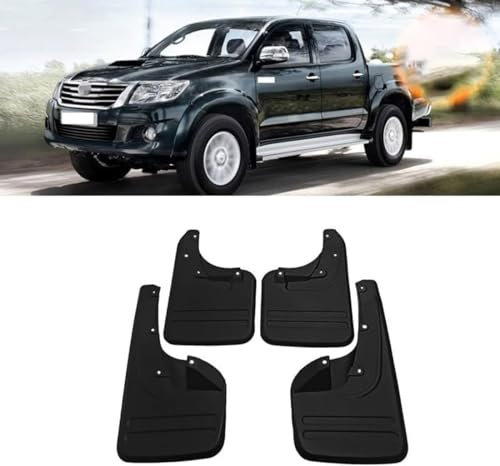 ZJIZOU Parafanghi dell'auto per Toyota Hilux Vigo (12) 2006-2014,Mud Flaps Anteriore Posteriore Fango Paraspruzzi Esterni Carrozzeria Protezione Accessori.
