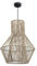 Paco Home LED Pendelleuchte Wohnzimmer Pendellampe Hängeleuchte Esszimmer Küche Deko Vintage Korboptik Boho Natur E27, Lampenart:Pendelleuchte, Farbe:Schwarz 11