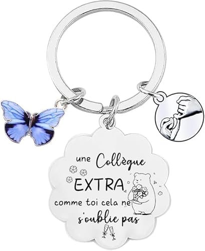 Lumengqi Cadeau Collègue Porte Clef DéPart Collègue Retraite Femme Homme Original Cadeau De Travail Femme Merci Porte Clés Depart Collegue De Travail Porte Clés Personnalisé Porte Clef Collègue