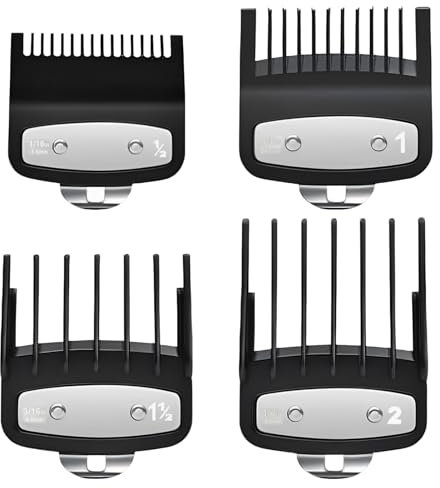 4 Stück Haarschneidemaschine Aufsätze Für Wahl,Haarschneider Führungskämme,Wahl Aufsätze,Clipper Guards,Haarschneidemaschine,Haarschneider Führungskämme,Magic Clip Trimmer Rasierer