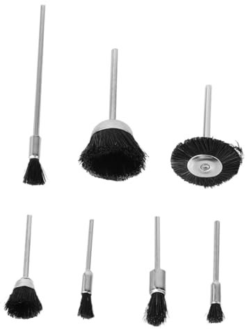 Vaguelly 8 Stück Borstenbürsten Aus Langlebigen Nylonborsten Mit Stift- Schalen Und T-förmigen Bürsten Zum Polieren Und Reinigen Von Schmuck Holz Und Kleinen Oberflächen