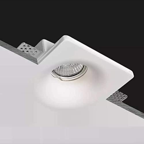 Eurekaled® - Portafaretto in Gesso CERAMICO da Incasso Conico per Controsoffitti per GU10 e MR16 cod. PF1288