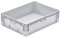 Eurobehälter 800x600x220 mm, Großbehälter, Euro-Norm, Große Kunststoffbehälter, Industrie- und Lagerbox, 1 St, Grau