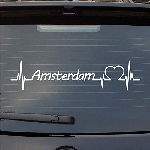 Hellweg Druckerei Amsterdam Herzschlag Puls Stadt Liebe Auto Aufkleber Sticker Heckscheibenaufkleber