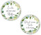 80 Sticker Aufkleber Salz & Pfeffer Liebe & Glück Hochzeit Zubehör Gastgeschenke Gewürze & Selbstgemachtes Tisch-Deko mit Botanical Eukalyptus Blätter-Ranke & Blätter-Kranz Farben weiß & grün