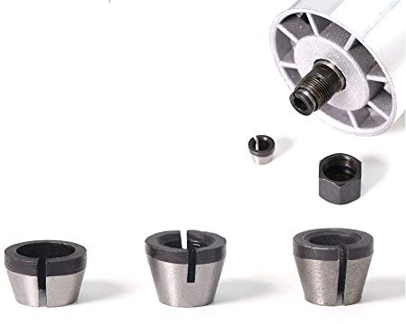 Bestgle 3 Pcs Cabezal de Mandril Máquina De Grabado Fresa Para Madera Carpintería Fresado Recorte Cortador Chuck Cabeza de Grabado Adaptador de Portabrocas