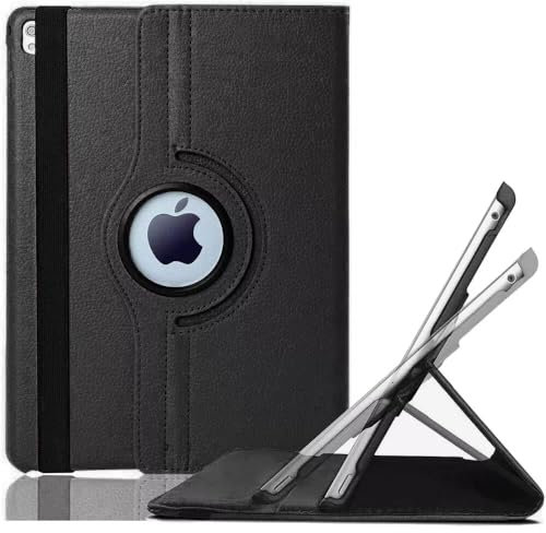 World Biz Étui portefeuille en cuir PU résistant aux chocs avec support pliable pour iPad Pro 12,9 (2015-2017), noir