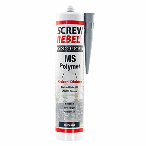 SCREW REBEL® MS Polymer Dicht-/ Klebstoff 290ml Kartusche Antharzit - MSP Kleber
