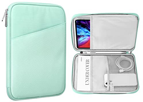 MoKo 9-11 Zoll Tablet Sleeve Tasche, Passend für 11inch iPad Air M3, iPad A16 2025, Pro 11 M4, iPad 10/9/8/7th, Galaxy Tab S9/S8/A8/A7, Schutztasche mit Tasche, Minzgrün