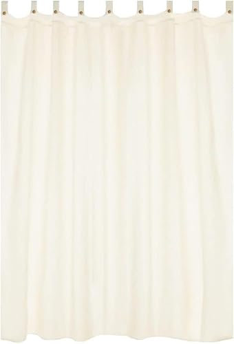 GLOUPIE Tenda Gazebo Telo Laterale da Esterno In Tessuto Cotone E Poliestere Colore Beige Dotata di Passanti e Chiusura con Bottone 140 x 280 cm