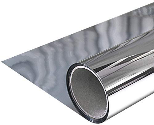 DecoMeister Vinilo Espejo para Ventanas Cristales Lámina Adhesiva Protector Solar Película Autoadhesiva Decorativa Protección del Calor Anti UV e IR 100x500 cm para el Uso Interior