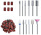 HEBECA Lot de 12 forets à ongles pour manucure pédicure, lime à ongles électrique diamant 3/32 et kit de mèches à ongles en gel acrylique en céramique - Idéal pour une utilisation à domicile en salon