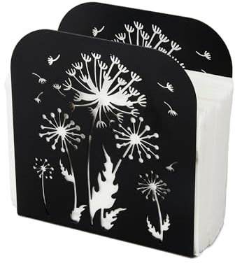 SUPERDANT Porte-Serviettes en Papier pour Tables Pissenlit Porte Serviettes en Fer Fleur Distributeur de Serviettes Autoportant Support de Mouchoirs de Table Porte Serviettes en Tissu Rustique
