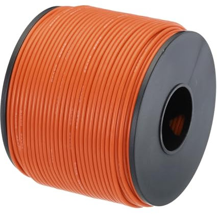 QUARKZMAN 22AWG Kabel Elektrischer Draht 0,33 mm² Verzinntes Kupferkabel 75 Meter, Stromkabel Hohe Temperatur Leitung Erdkabel Litzenkabel Verlängerungskabel für Kfz Kabelkanal, Orange
