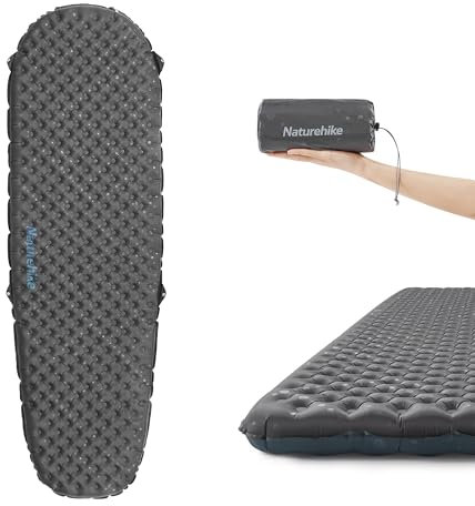 Naturehike Ultraleichte Selbstaufblasende Isomatte, Aufblasbare Campingmatte 3,5R, Langlebige, Tragbare Isomatte, Einzelschlaf-Luftmatratze für Trekking, Wandern, Bergsteigen, Backpacking