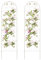 COSTWAY Rankgitter Metall, 2er Set, dekorativer Gartenzaun, freistehende Rankhilfe, Spalier Garten zum Stecken, Rankspalier für Kletterpflanzen Blume Gurke (180 x 50 cm, Weiß)