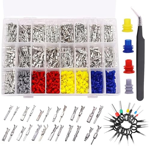 YOZAIUUI Connector Pins Terminal Kit - 335pcs 21 Types Crimp Set
