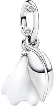 Vegaine Schneeglöckchenblume Charms für Armbänder Sweet Charm Christmas Schmuck Geschenke für Damen 925 Sterling Silber