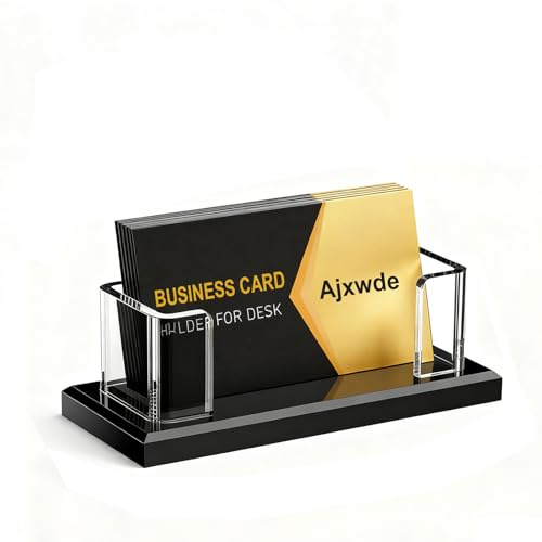 Ajxwde Porte Carte de Visite, Acrylic Support Carte de Visite, Business Card Holder, for Conference Rooms, Exhibition Stands, Offices