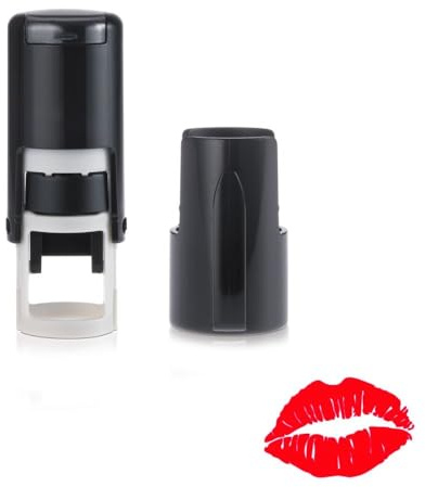 Trodat Lippenstift-Stempel, Rot, Rund, Gummi, Kunststoff