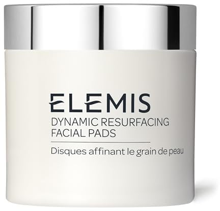 Elemis Coussinets Faciaux De Resurfaçage Dynamique Elemis, Tampons De Coton, Visage Exfoliant Avec Technologie Tri-enzyme, Lisse, Refait Surface, Exfolie, Paquet De 1 X 60 Disques