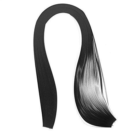 ODETOJOY Lot de 120 bandes de papier quilling 5mm Blanc Noir Jaune Vert Rouge Marron Longueur 540 mm