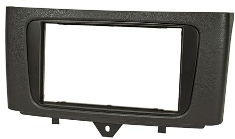 tomzz Audio 2451-040-1 Doppel DIN Radioblende Set kompatibel mit Smart fortwo 451 Facelift ab Bj.10.2010-2014 schwarz mit Radio Basic