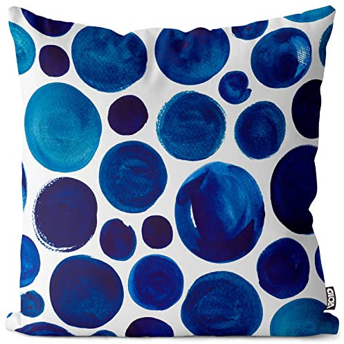 VOID Blaue Punkte Kissenbezug Kissenhülle Sofakissen Kissen Deko Outdoor-Kissen Dekokissen, Kissen Größe:50 x 50 cm