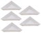 5pcs Plastic Triangle Rhinestone Nail Art Storage Box Plate Tray Holder Container Glitter Cup