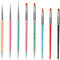 Function Nail Brush for Dotting Drawing Painting Tools Liner Design Nail Art with Glitter Handle