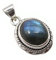 Unique Gems Pendentif pour la femme Art Nouveau Labradorite 8 ct Argent 925 Qualité par bijoutier