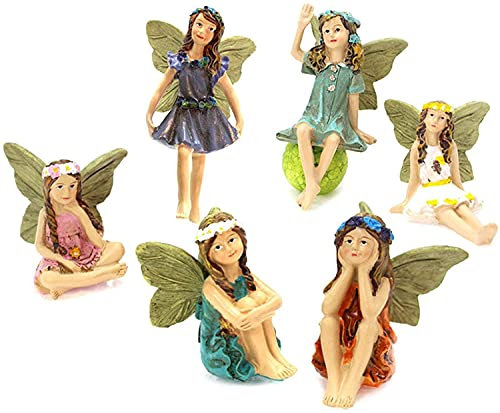 LNJ Miniatur Feenfiguren,Feengarten Miniaturen Zubehör Feen-Figuren,Miniaturfiguren Supplies Feenhaus Figuren Für Feengarten Außen Und Indoor,Garten, Blumentopf, Puppenhaus-Dekoration